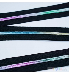 ENDLOS REIßVERSCHLUSS  2m  +10 Zipper -Regenbogen Farbverlauf